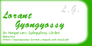 lorant gyongyossy business card